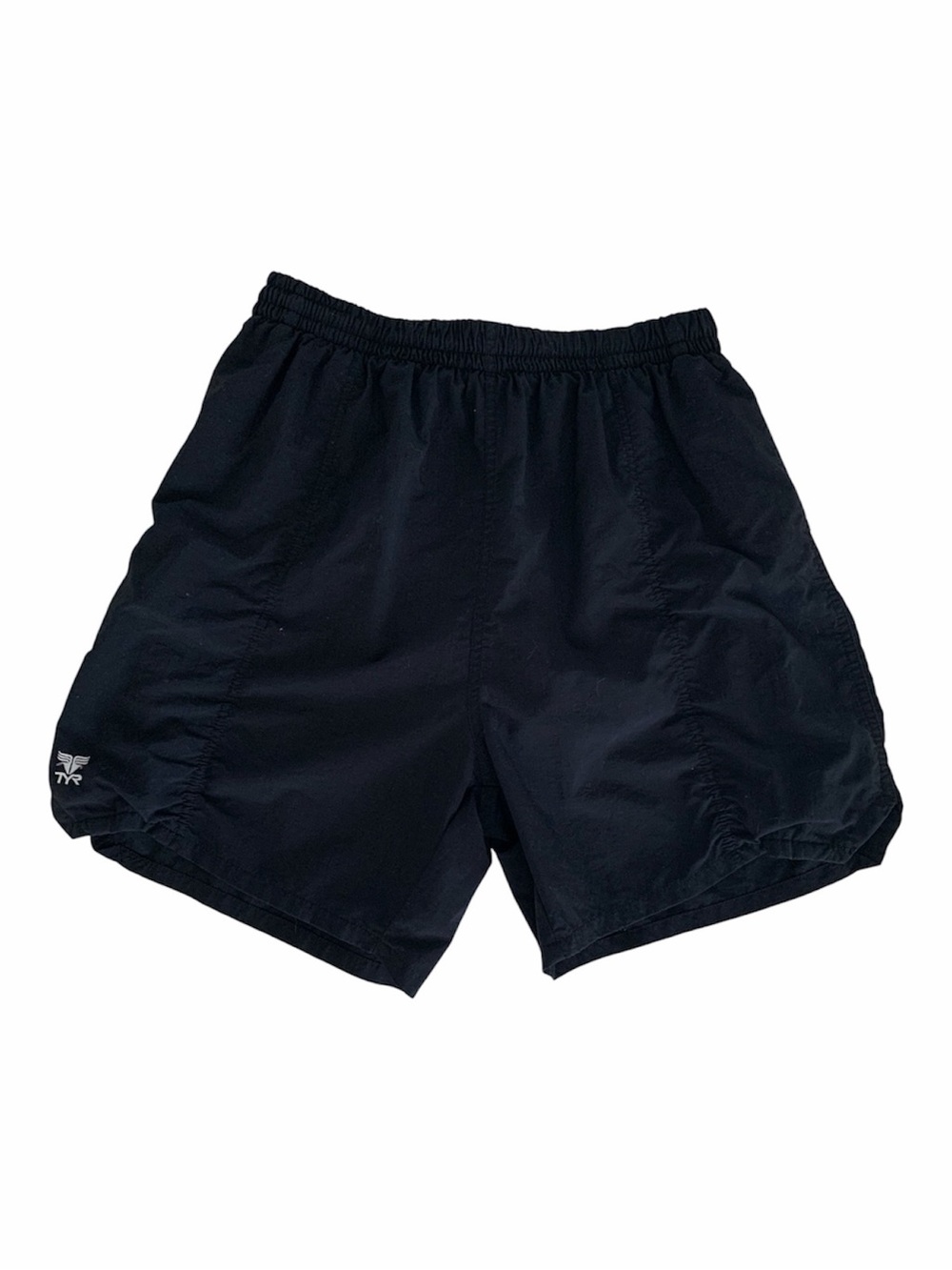 TYR Men Swim Trunks Medium Black Mesh Liner Zip Pocket Shorts